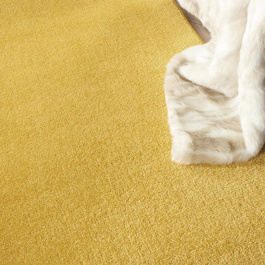 Nourison Essentials Yellow 5' x Square Area Rug - Easy Clean, Non Shedding, Bed Room, Living Room, Dining Room, Kitchen (5' x Square)