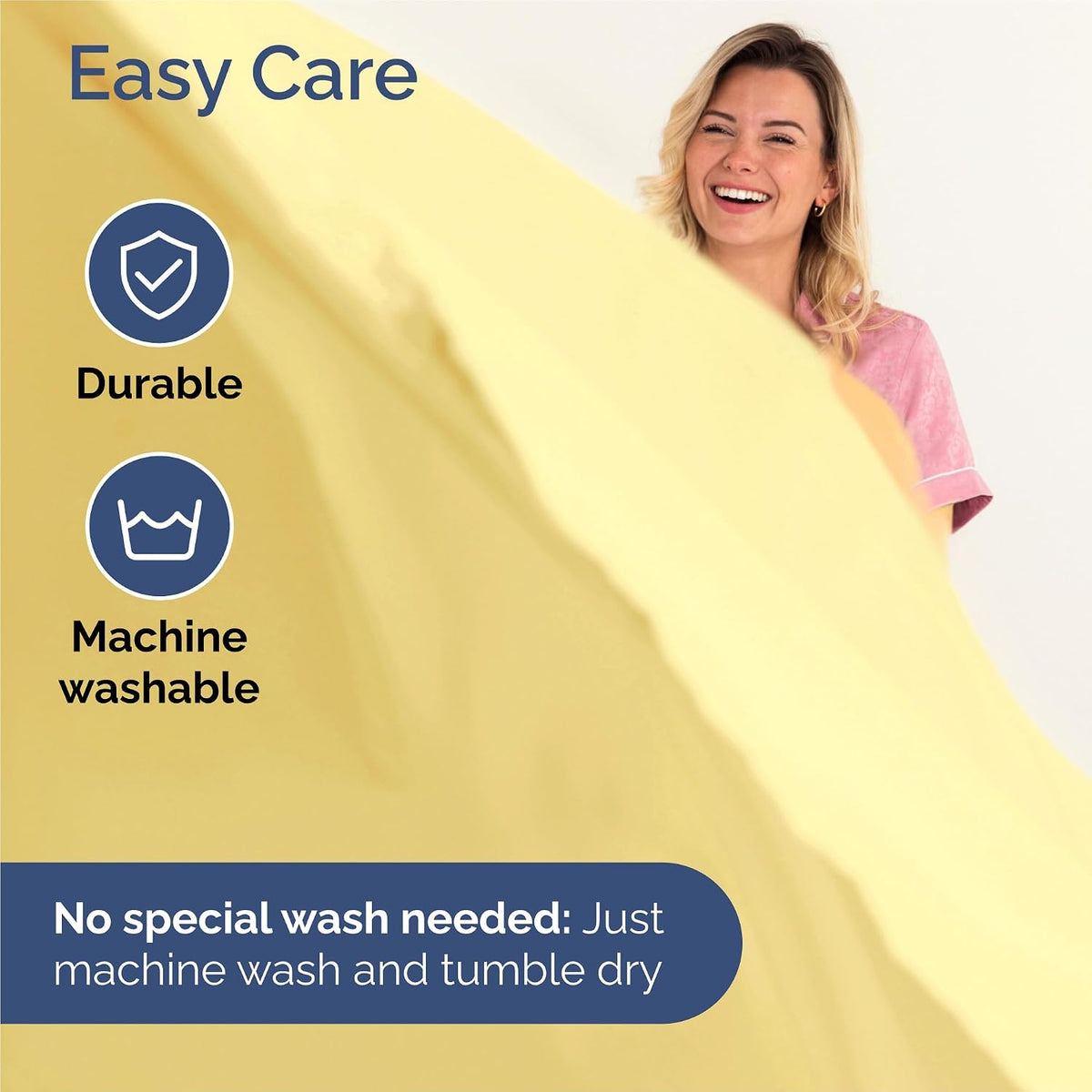 King 6 Piece Bed Sheet Set - Comfy, Breathable & Cooling Sheets - Yellow